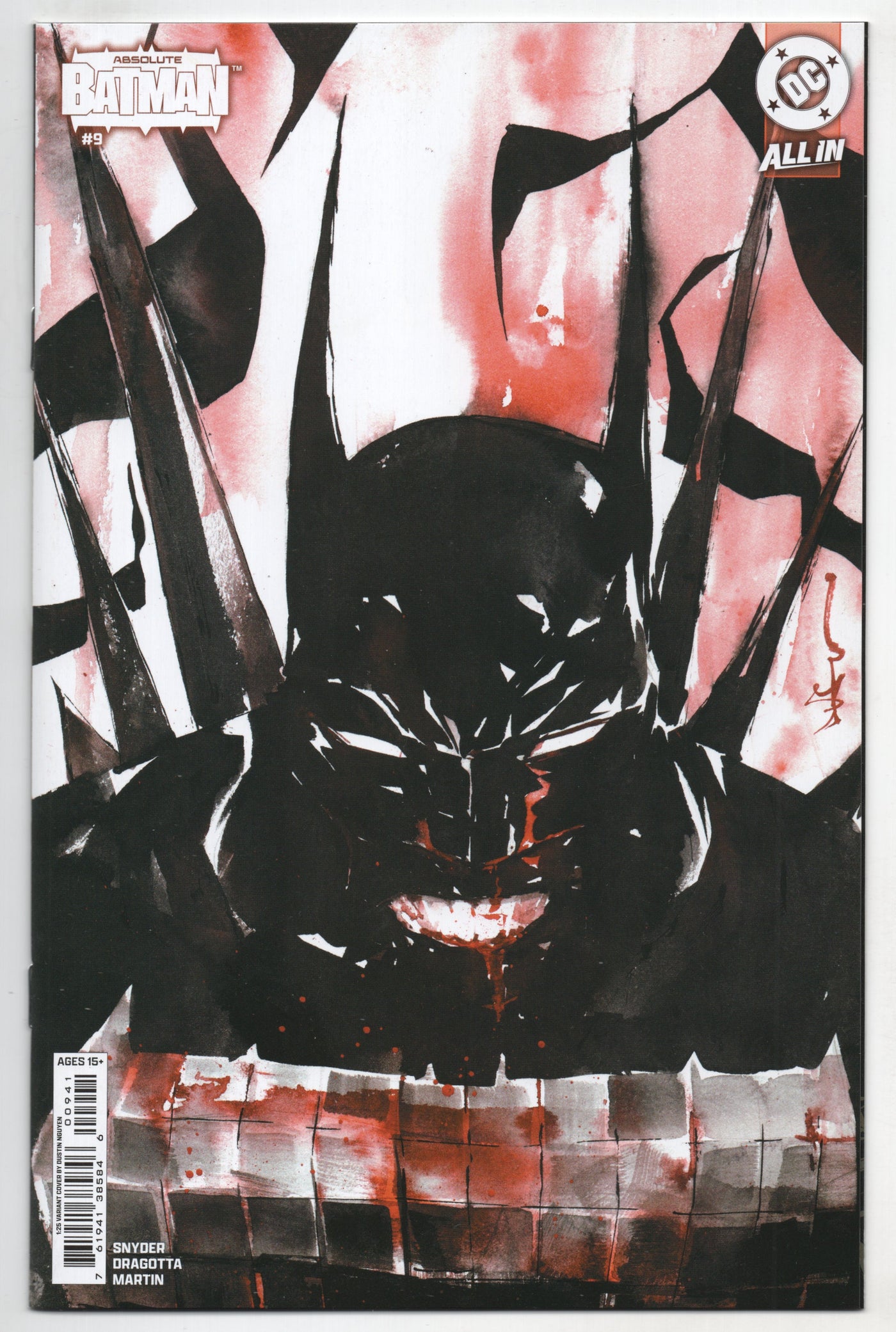 Absolute Batman #9 D DC 2025 NM+ 9.6 1:25 Dustin Nguyen Variant Bane