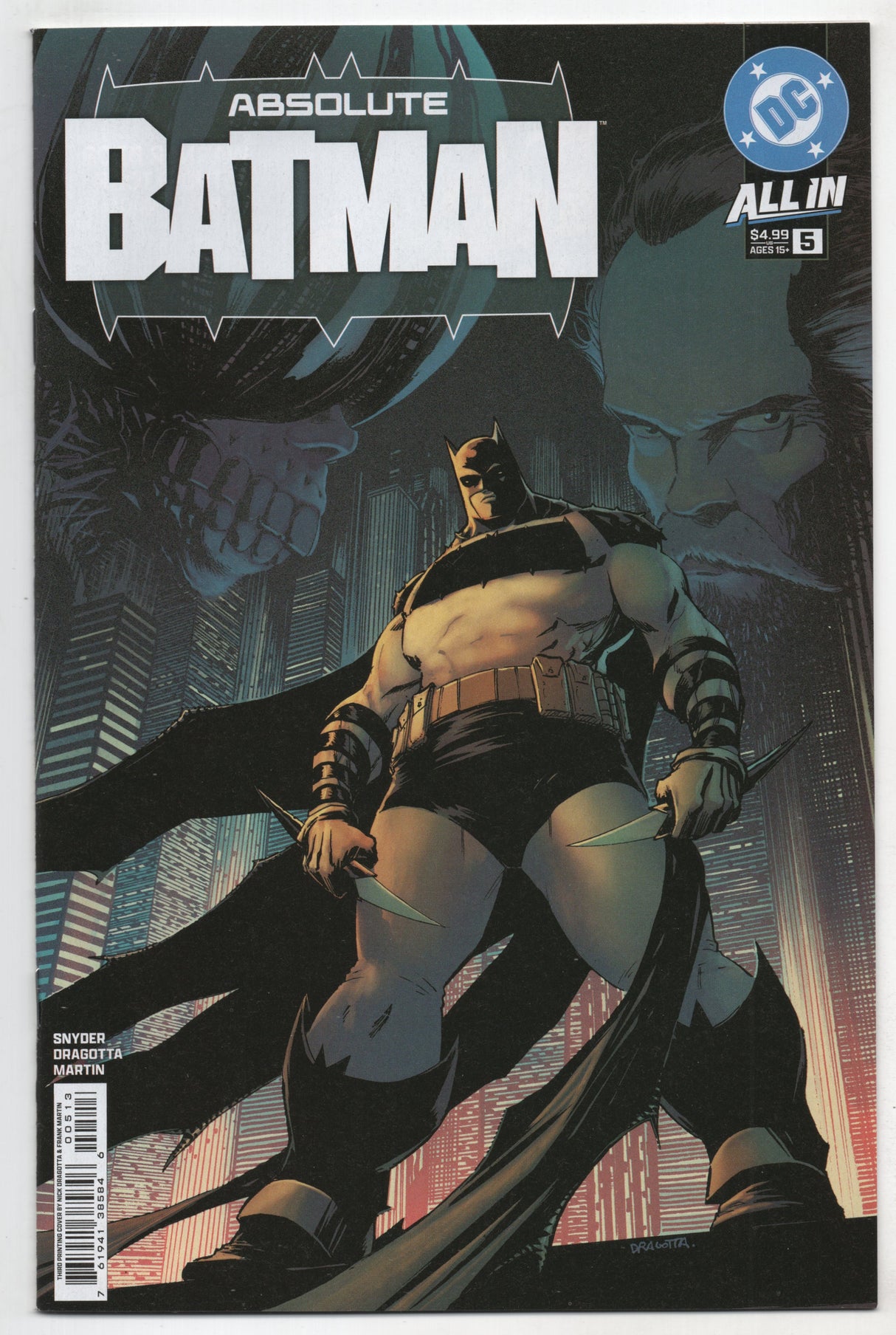 Absolute Batman #5 DC 2025 NM 3rd Print Nick Dragotta Variant