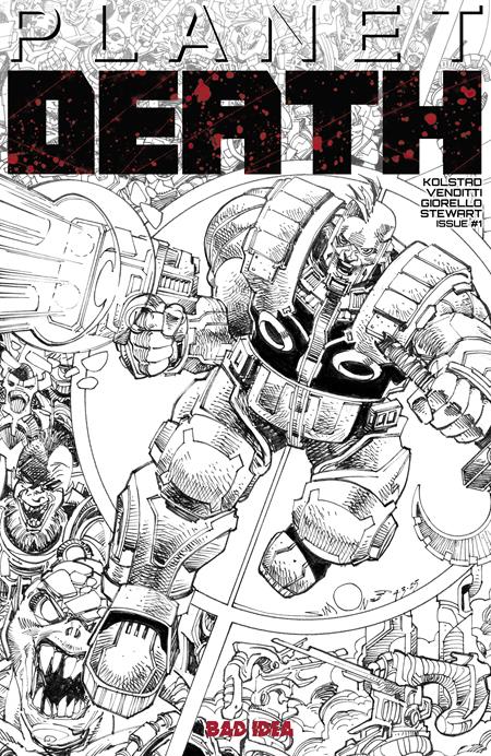 Planet Death #1 (Of 4) A1 Cover Ser Of 7 1:20 1:50 1:100 1:250 (07/09/2025) Bad Idea
