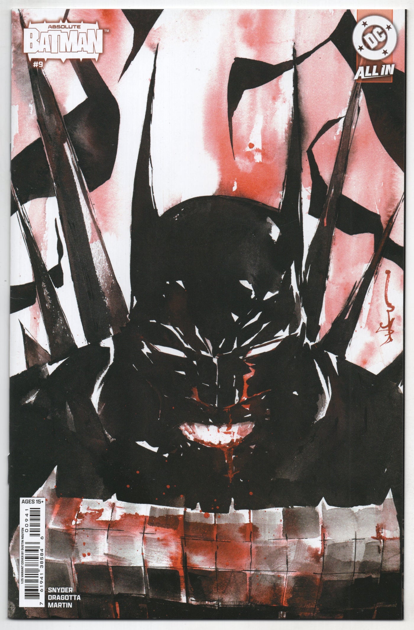 Absolute Batman #9 D DC 2025 NM- 9.2 1:25 Dustin Nguyen Variant Bane
