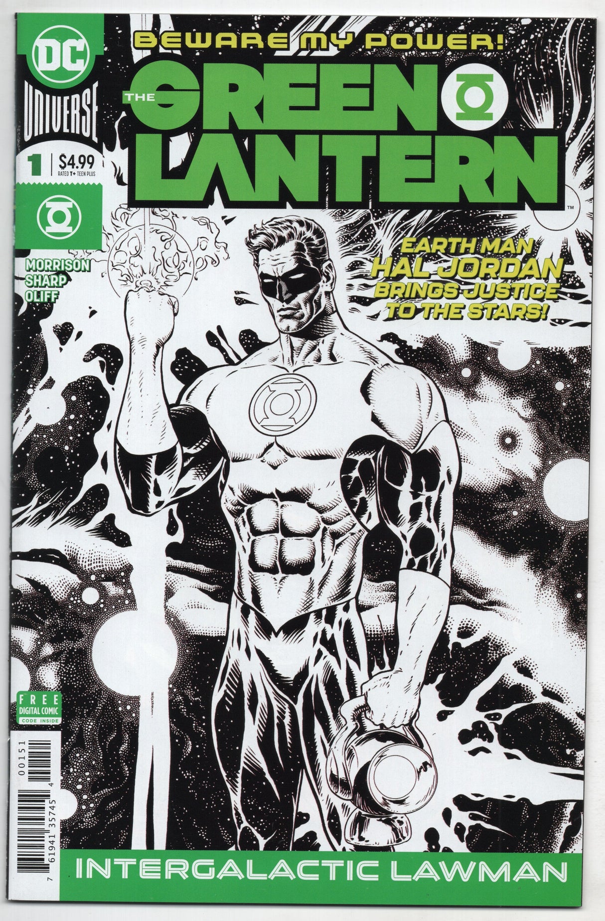 GREEN LANTERN #1 C DC 2018 Liam Sharp Sketch Midnight Release Variant