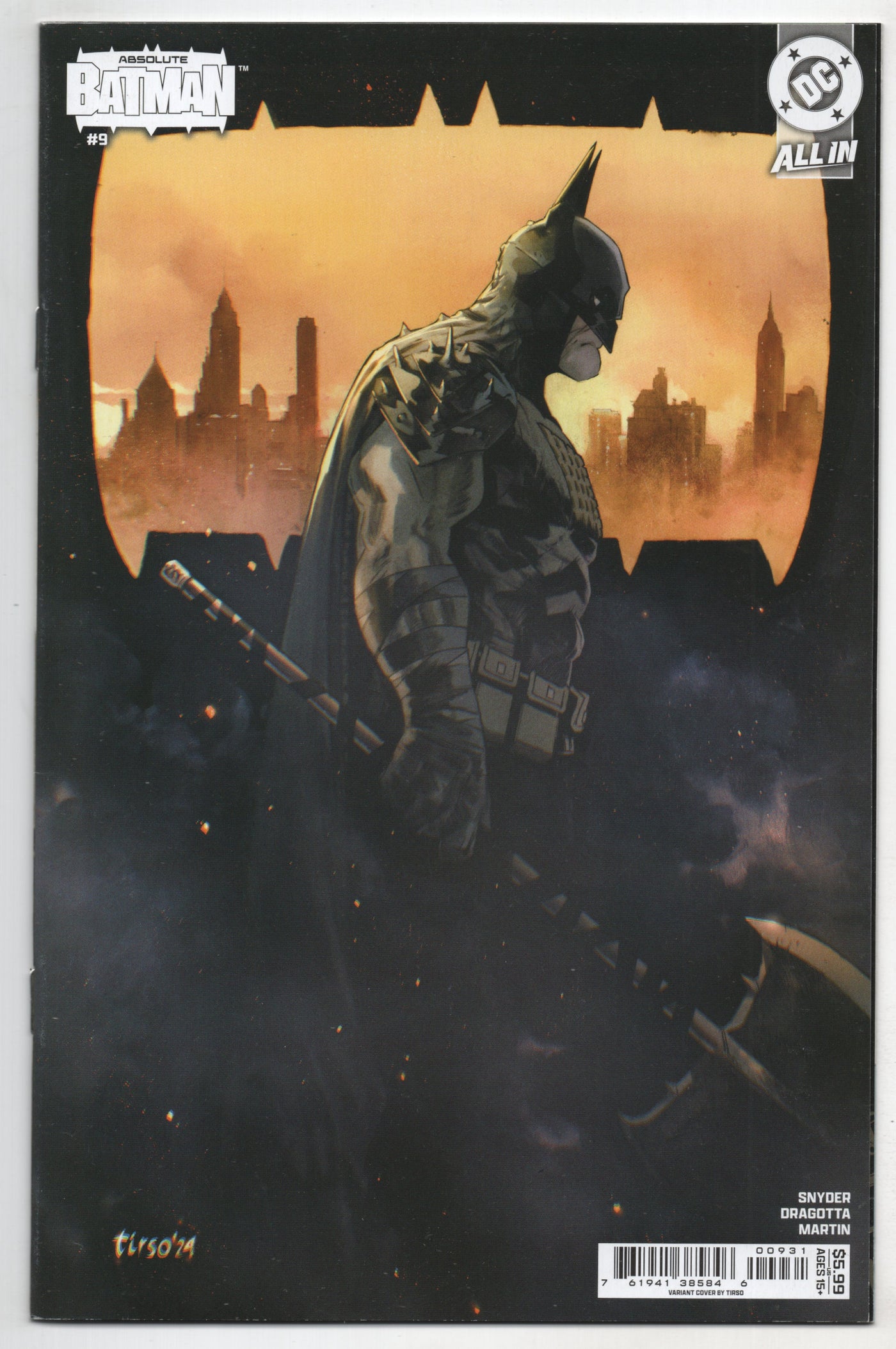 Absolute Batman #9 C DC 2025 NM- 9.2 Tirso Cons Variant