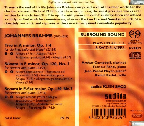 Brahms / Campbell / Renzi - Chamber Music With Clarinet - Super Audio CD