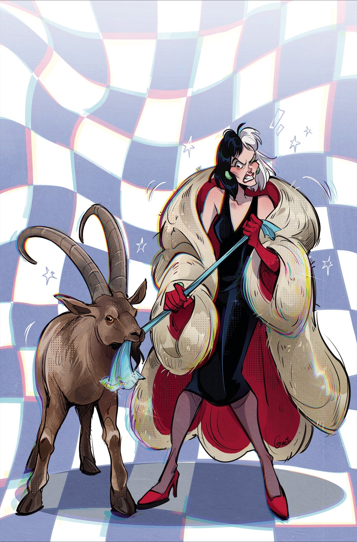 Disney Villains Cruella De Vil #3 F 1:10 Gretel Lusky Virgin Variant (04/03/2024) Dynamite