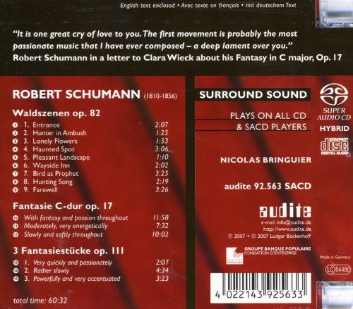 Schumann / Bringuier - Fantasies - Super Audio CD