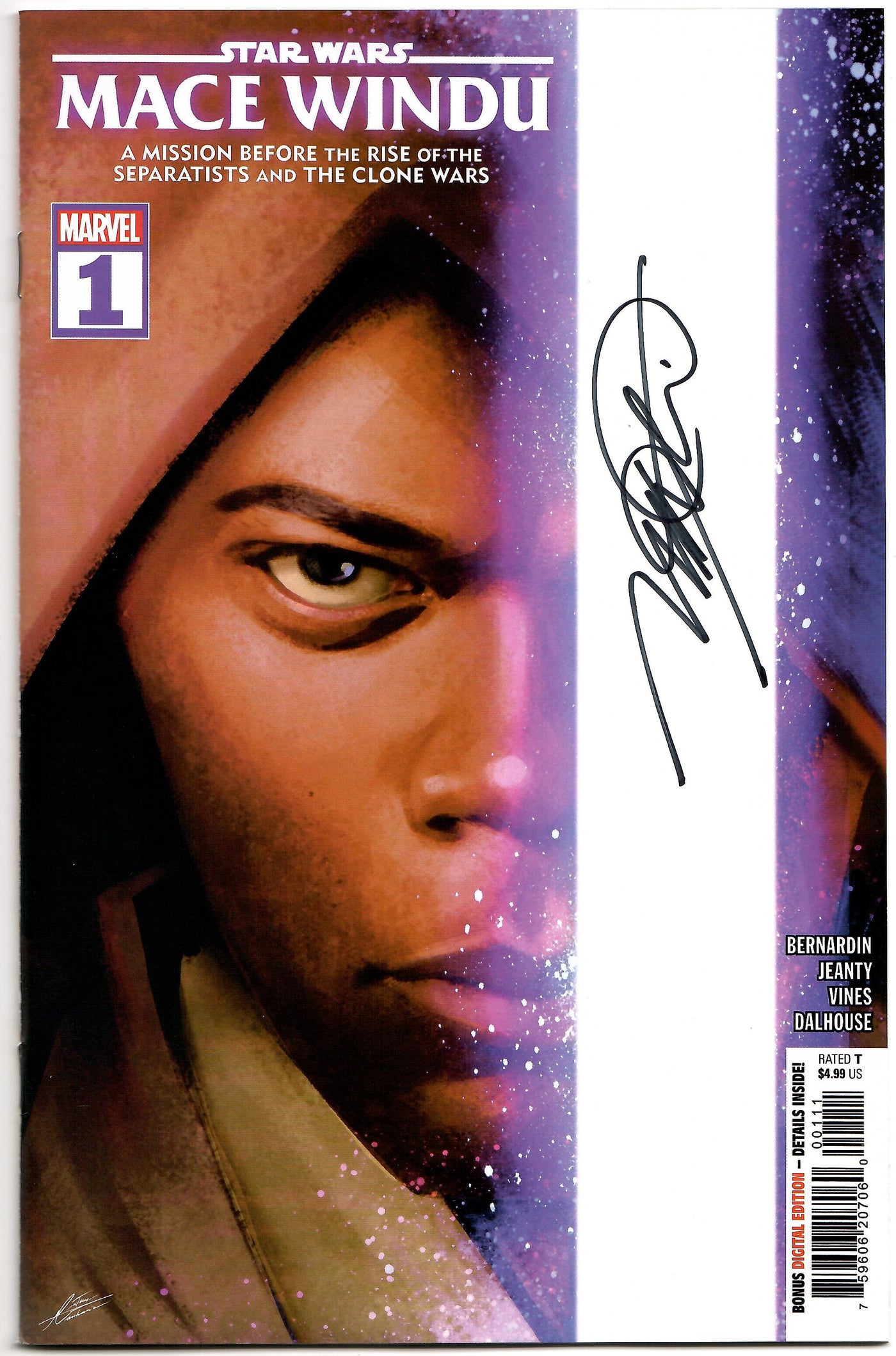 Star Wars Mace Windu #1 A Mateus Manhanini SIGNED Marc Bernardin (02/07/2024) Marvel