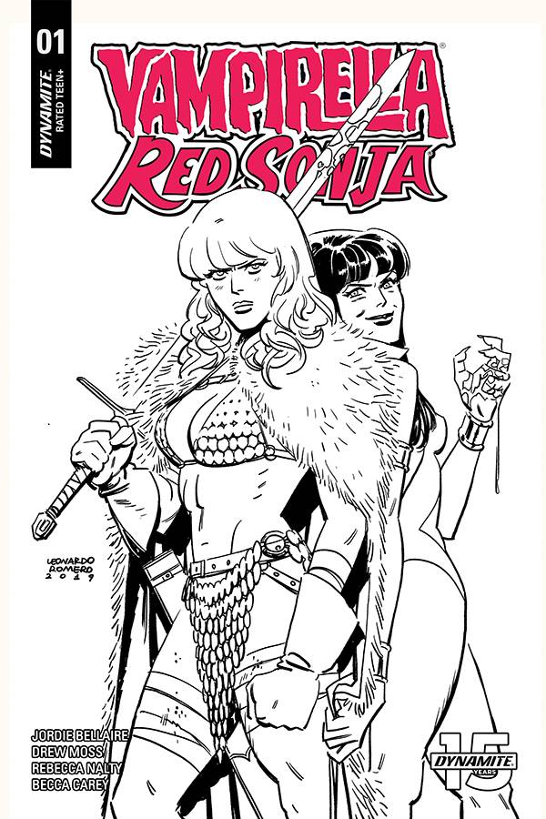 RED SONJA VAMPIRELLA #1 1:40 Jordie BELLAIRE B&W Variant ( (09/04/2019) DYNAMITE