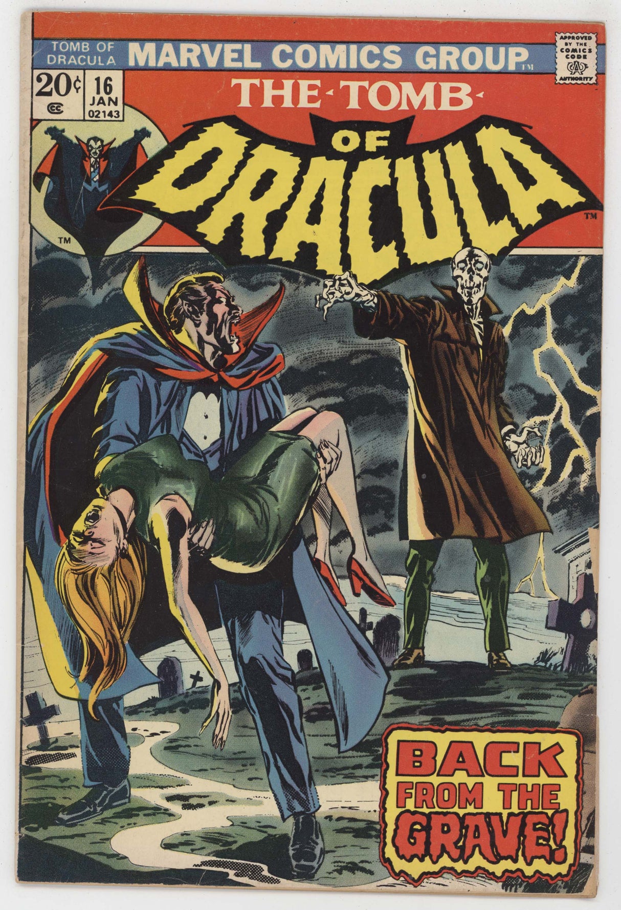 Tomb Of Dracula 16 Marvel 1974 VG Vampire 1st Doctor Sun GGA Marv Wolfman