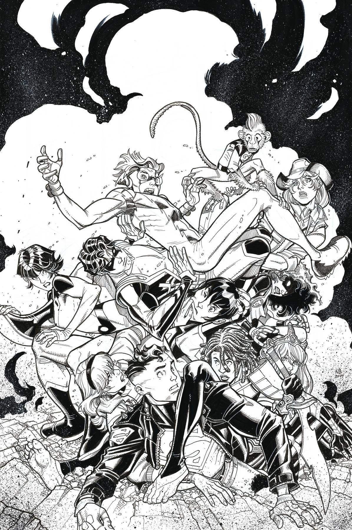 YOUNG JUSTICE #12 B Nick Bradshaw CARD STOCK Variant (01/08/2020) DC