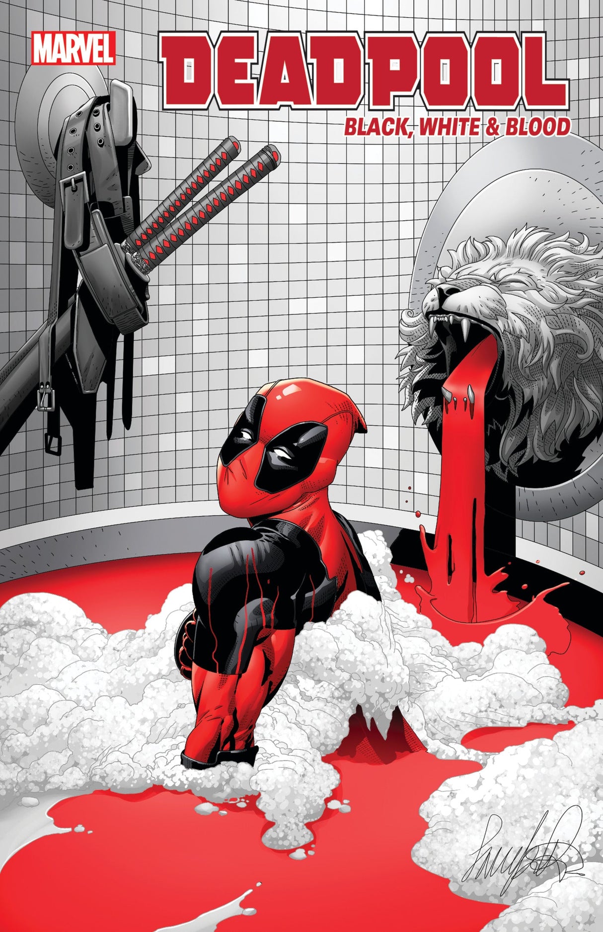 Deadpool Black White Blood #3 B (Of 4) Salvador Larroca Variant (10/06/2021) Marvel