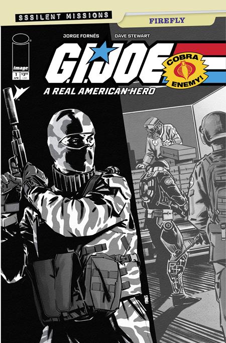 Gi Joe A Real American Hero Sssilent Missions Firefly #1 (One Shot) C 1:10 Jorge Fornes B&W (04/29/2026) Image