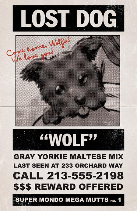 Super Mondo Mega Mutts #1 (Of 4) G 1:10 Juan Gedeon Lost Dog Variant (07/15/2026) Oni