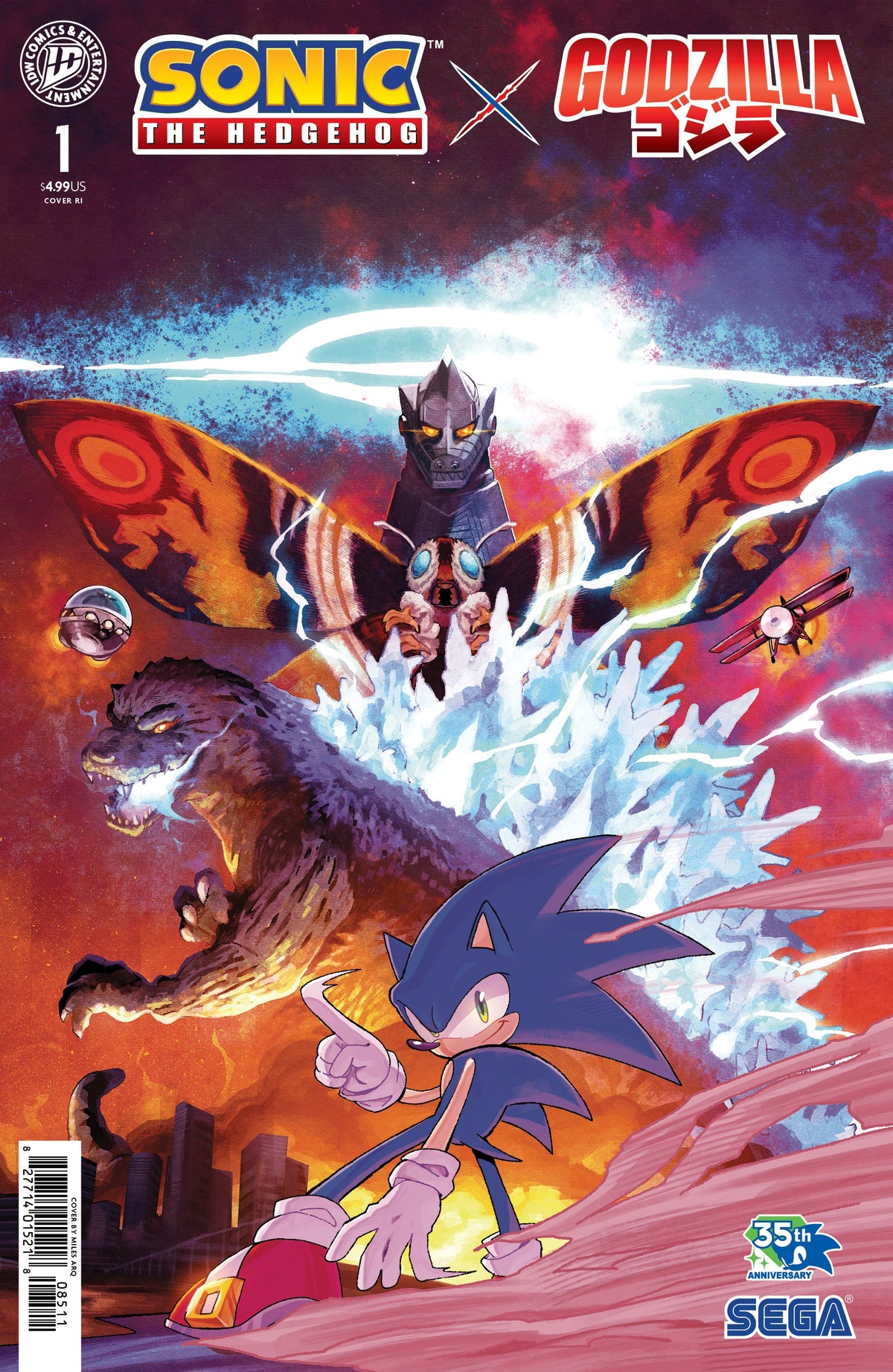 Sonic The Hedgehog X Godzilla #1 G 1:50 Arq (07/15/2026) Idw