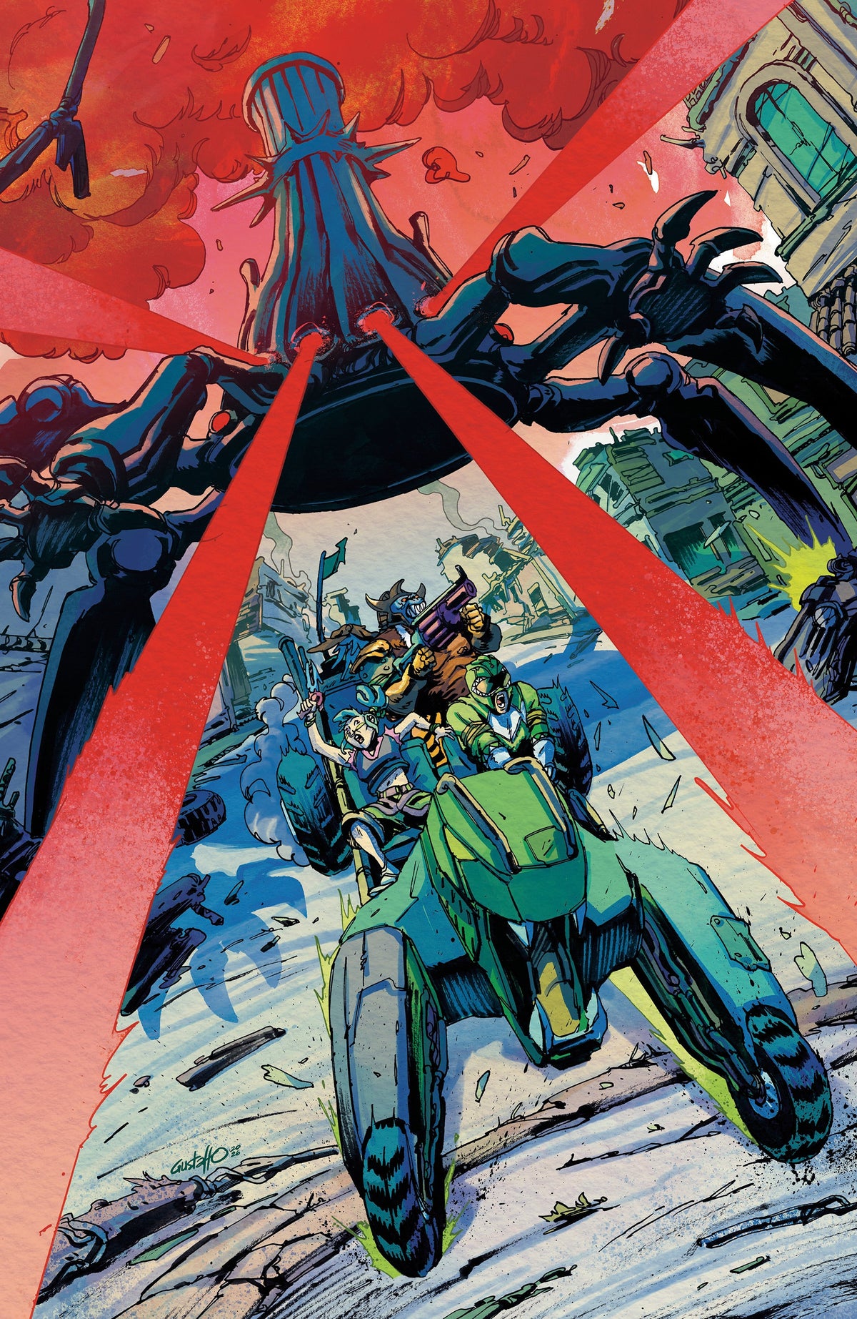 Power Rangers Green #2 E 1:10 Foil Variant Virgin Foil Vargas (09/23/2026) Boom