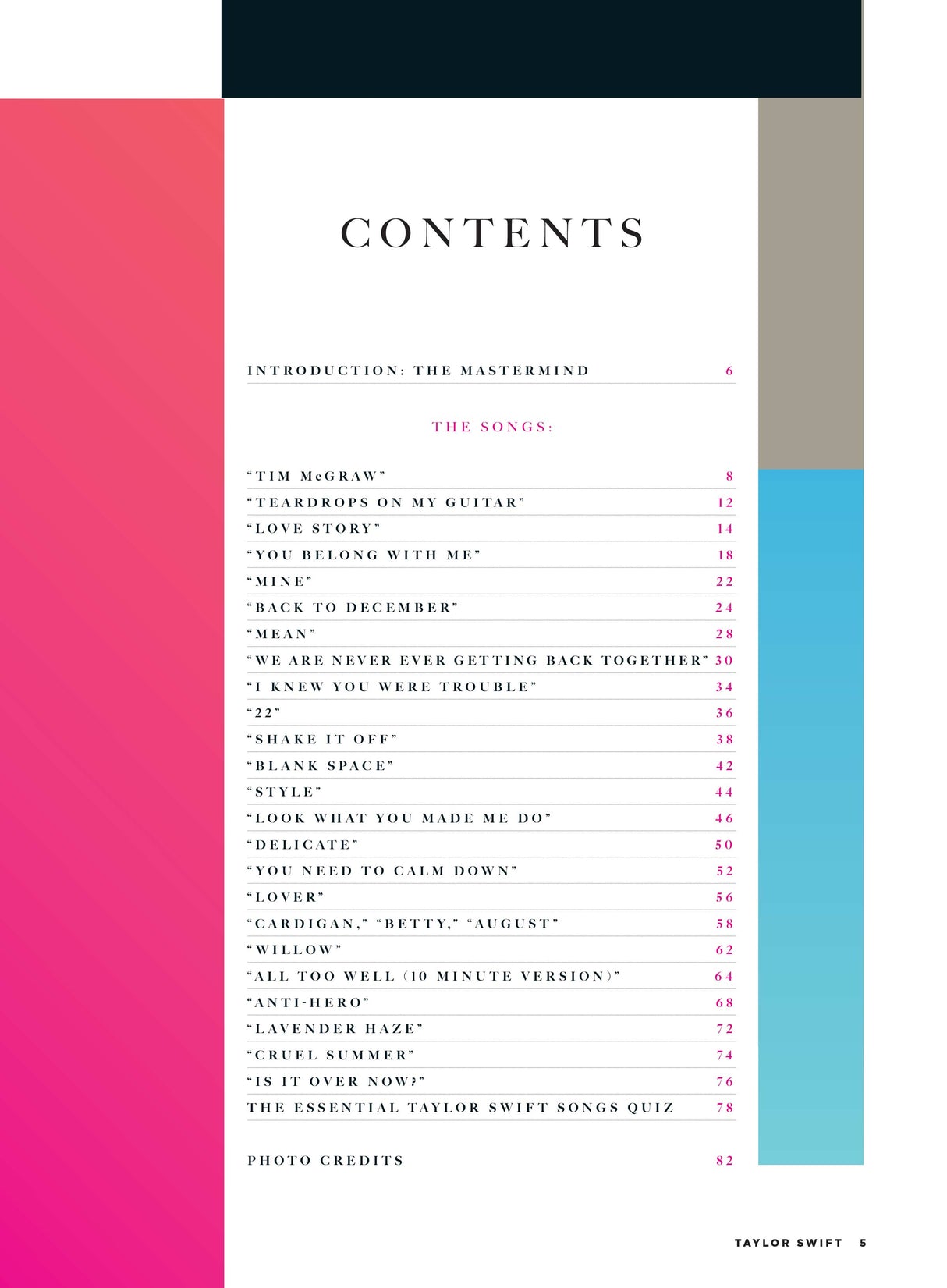 Taylor Swift - Fan Guide: Look Back At 26 Iconic Tracks & Stories Behind Them, Cruel Summer, The Mastermind, Shake It Off, All To Well, Blank Space, Love Story, Style, Look What You Made Me Do & More!