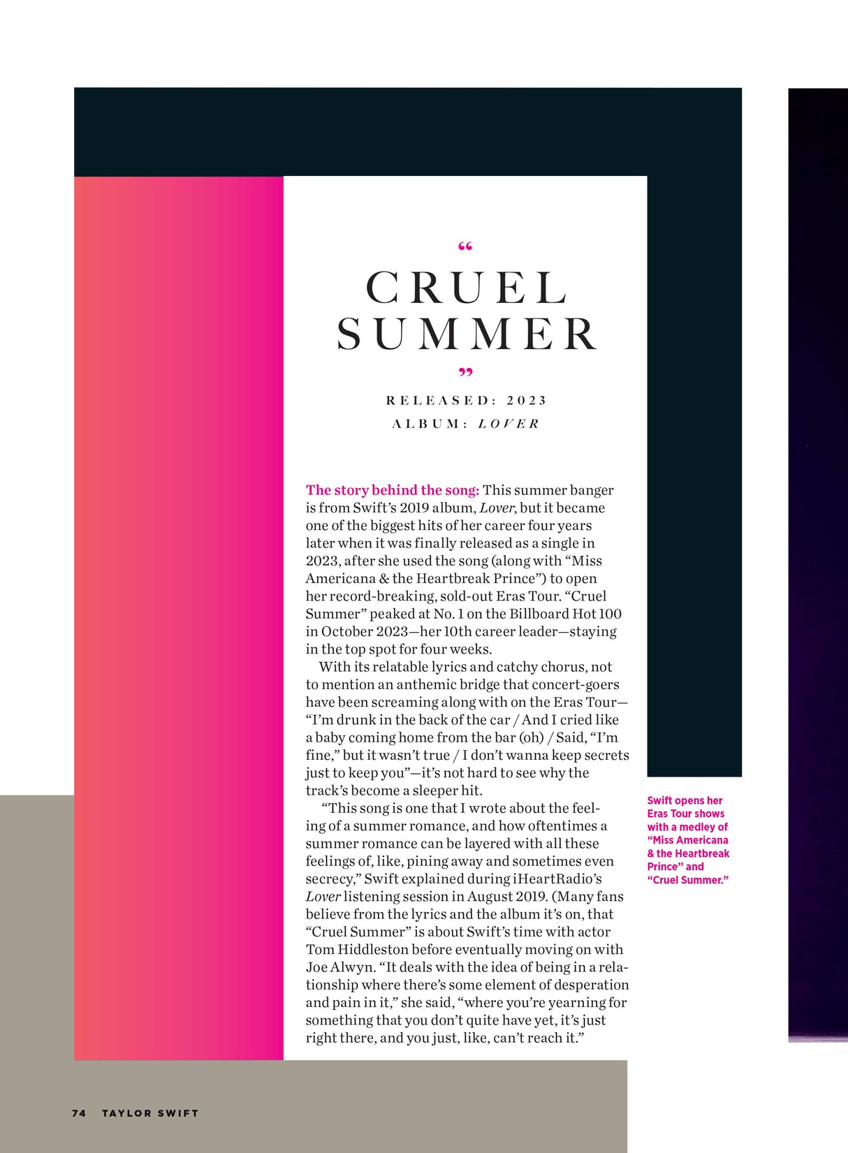 Taylor Swift - Fan Guide: Look Back At 26 Iconic Tracks & Stories Behind Them, Cruel Summer, The Mastermind, Shake It Off, All To Well, Blank Space, Love Story, Style, Look What You Made Me Do & More!