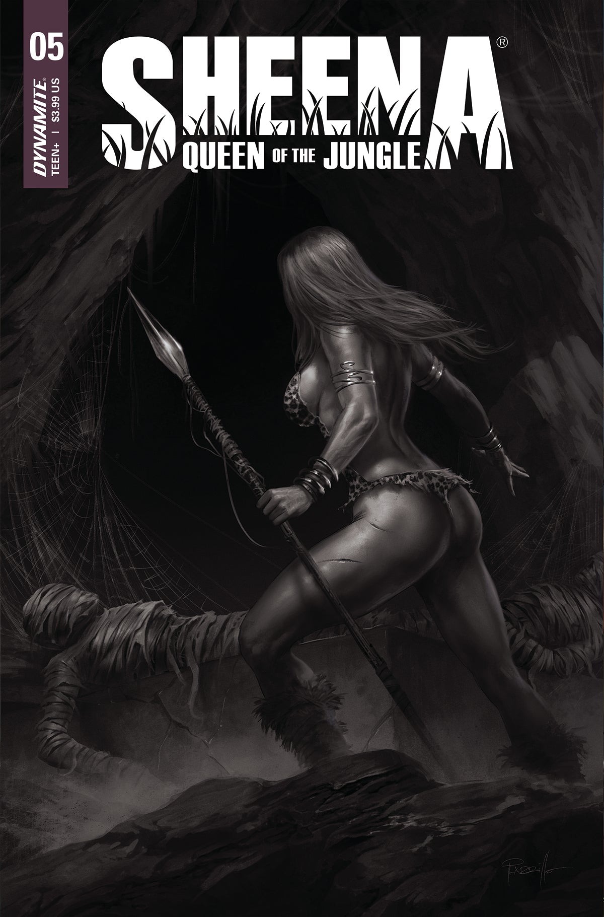 Sheena Queen Jungle #5 H 1:25 Lucio Parrillo B&W Variant (04/13/2022) Dynamite