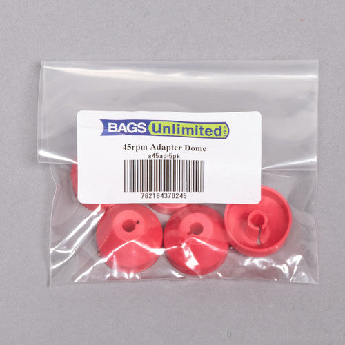 Bu A45ad5pk 45 Rpm Record Adaptor Dome 5 Pack Red - Bu A45ad5pk 45 Rpm Record Adaptor Dome 5 Pack Red - Vinyl Accessories