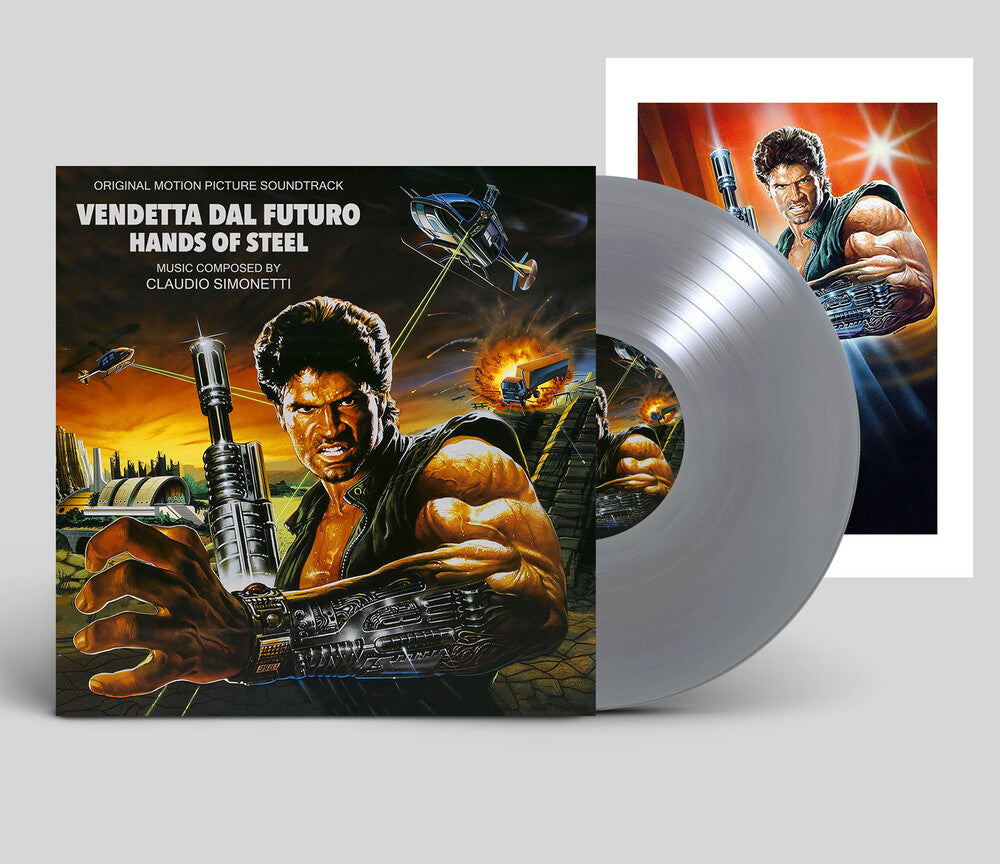 the album cover for Claudio Simonetti (Ltd) - Hands of Steel (Vendetta Dal Futuro) (Original Motion Picture Soundtrack)