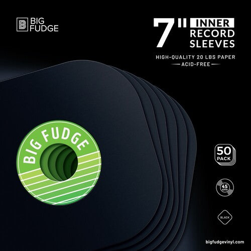 Big Fudge Bfis-b7x50us 7in Rnd Crn Inslvs 50p Blk - Big Fudge Bfis-b7x50us 7in Rnd Crn Inslvs 50p Blk - Bags/Sleeves