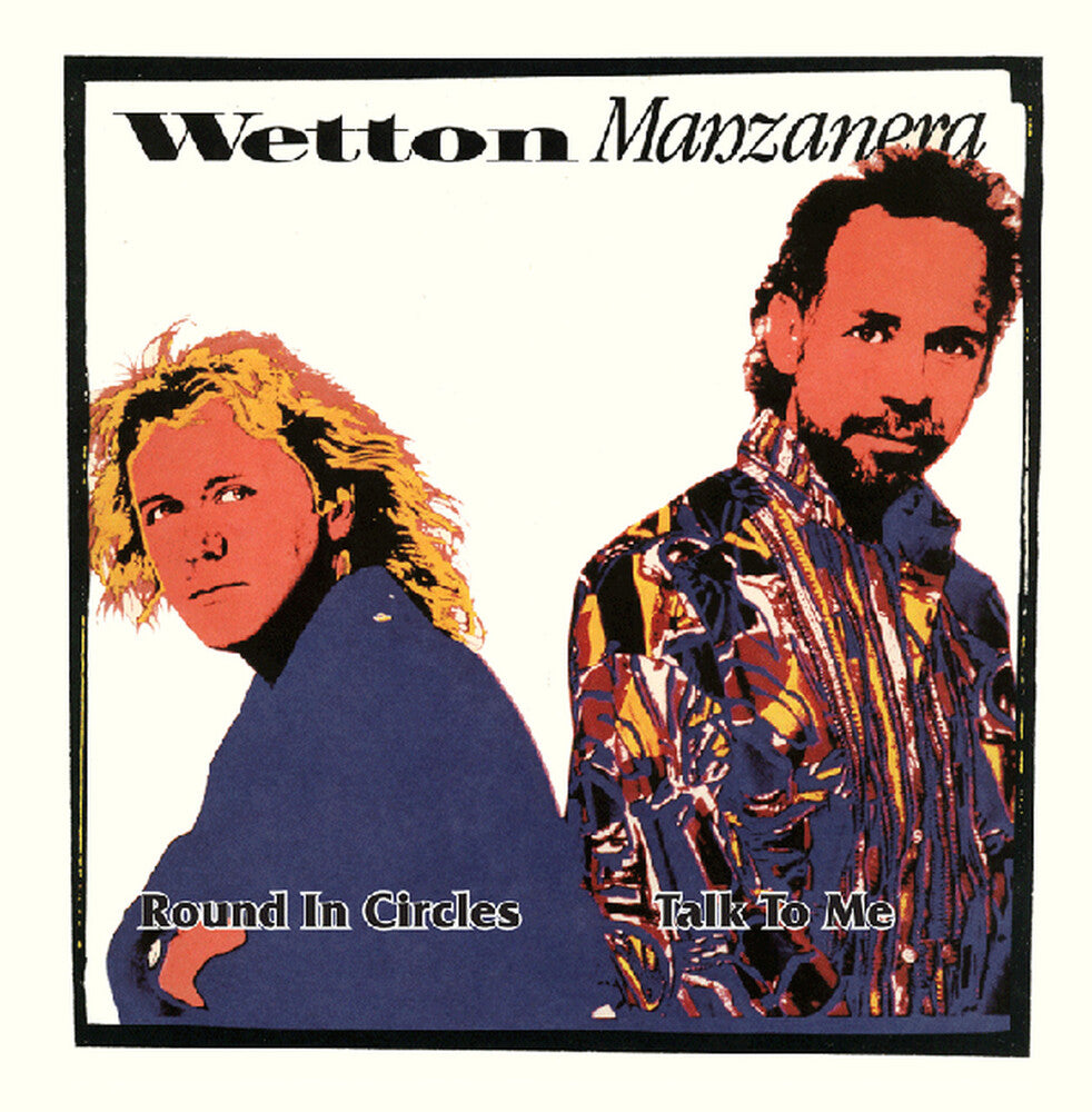 the album cover for Wetton Manzanera - Round In Circles / Talk To Me (Blue Opaque) (Blue)