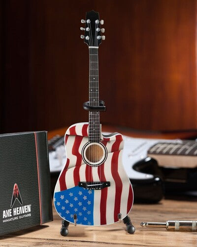 Axe Hvn Tk380 Toby Keith Signature Usa Flag Ac Gtr - Axe Hvn Tk380 Toby Keith Signature Usa Flag Ac Gtr - Collectibles