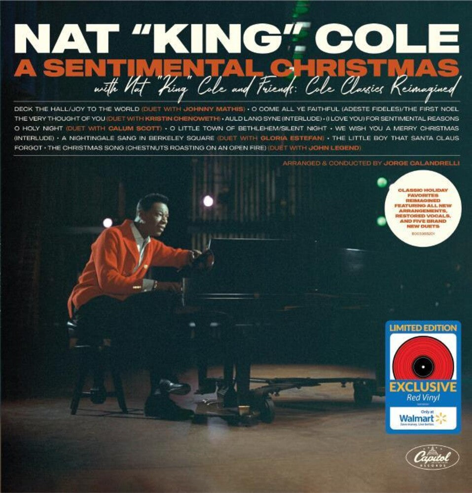 the album cover for Nat Cole King - Sentimental Christmas With Nat King Cole & Friends