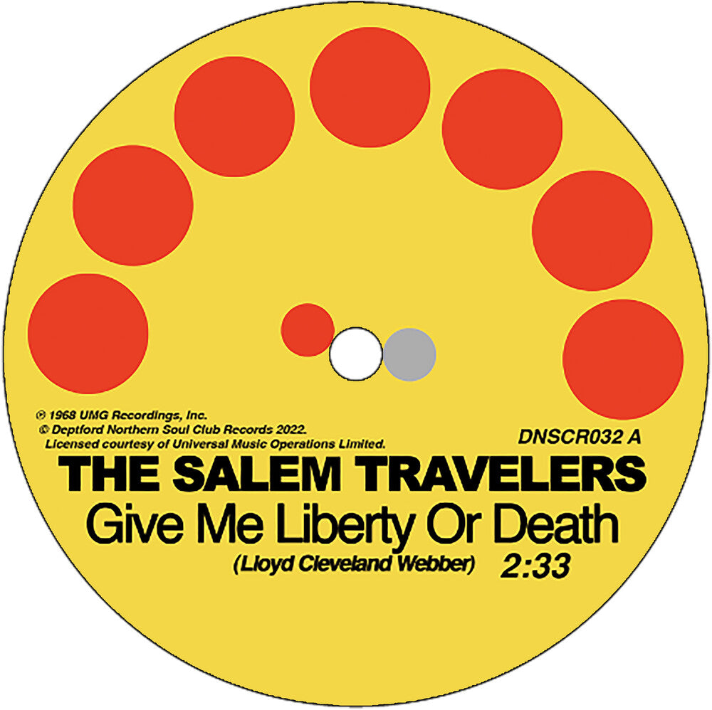 the album cover for Salem Travelers - Tell It Like It Is/Give Me Liberty Or Death
