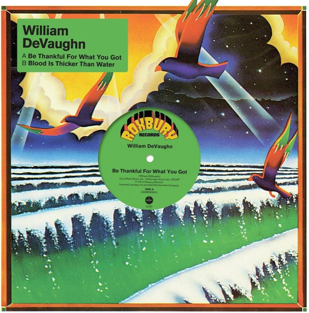 the album cover for William DeVaughn - Be Thankful For What You Got - 140-Gram Black Vinyl