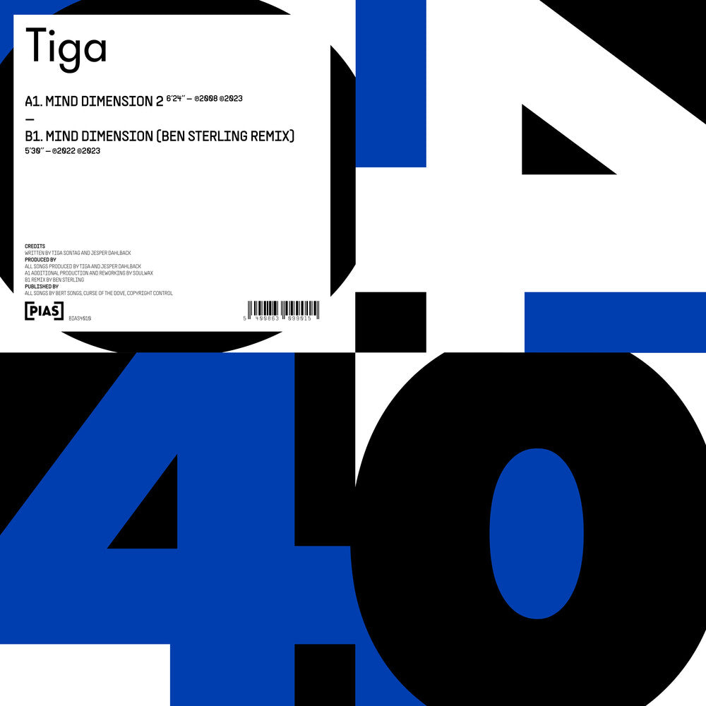 the album cover for Tiga - - Pias 40