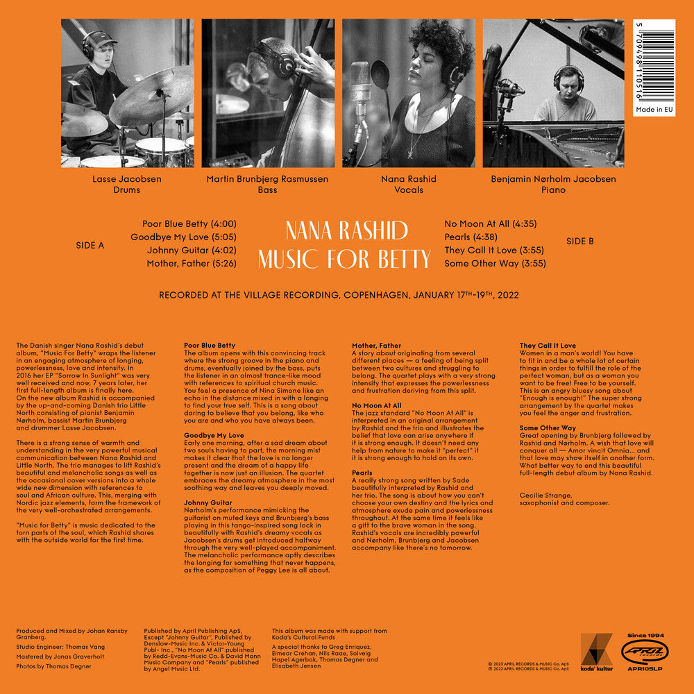 the album cover for Nana Rashid - Music For Betty