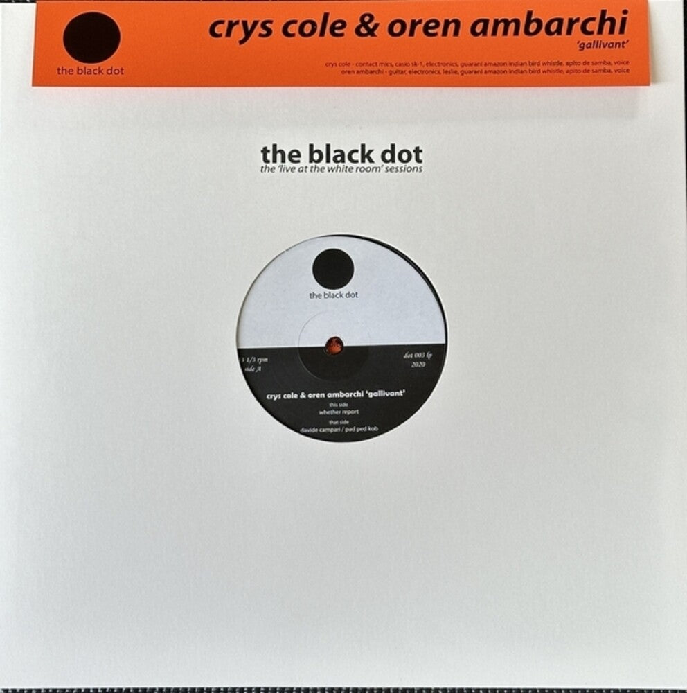 the album cover for Oren Ambarchi / Cole,Crys - Gallivant (Can)