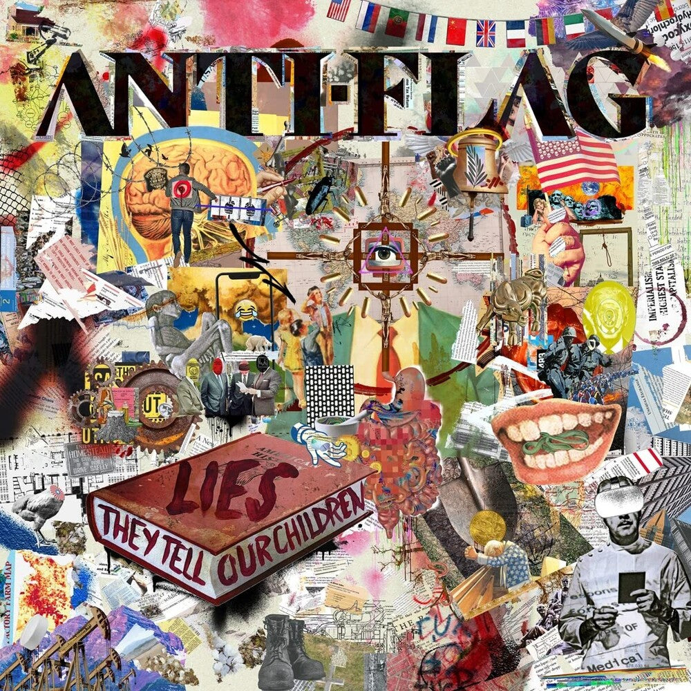 the album cover for Anti-Flag - Lies They Tell Our Children - Limited Green Colored Vinyl