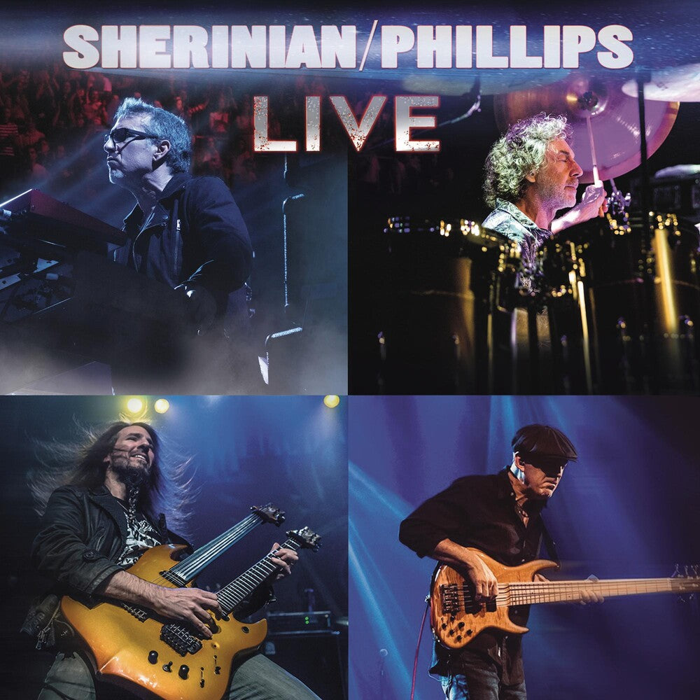 the album cover for Derek Sherinian / Phillips,Simon - Sherinian/Phillips Live