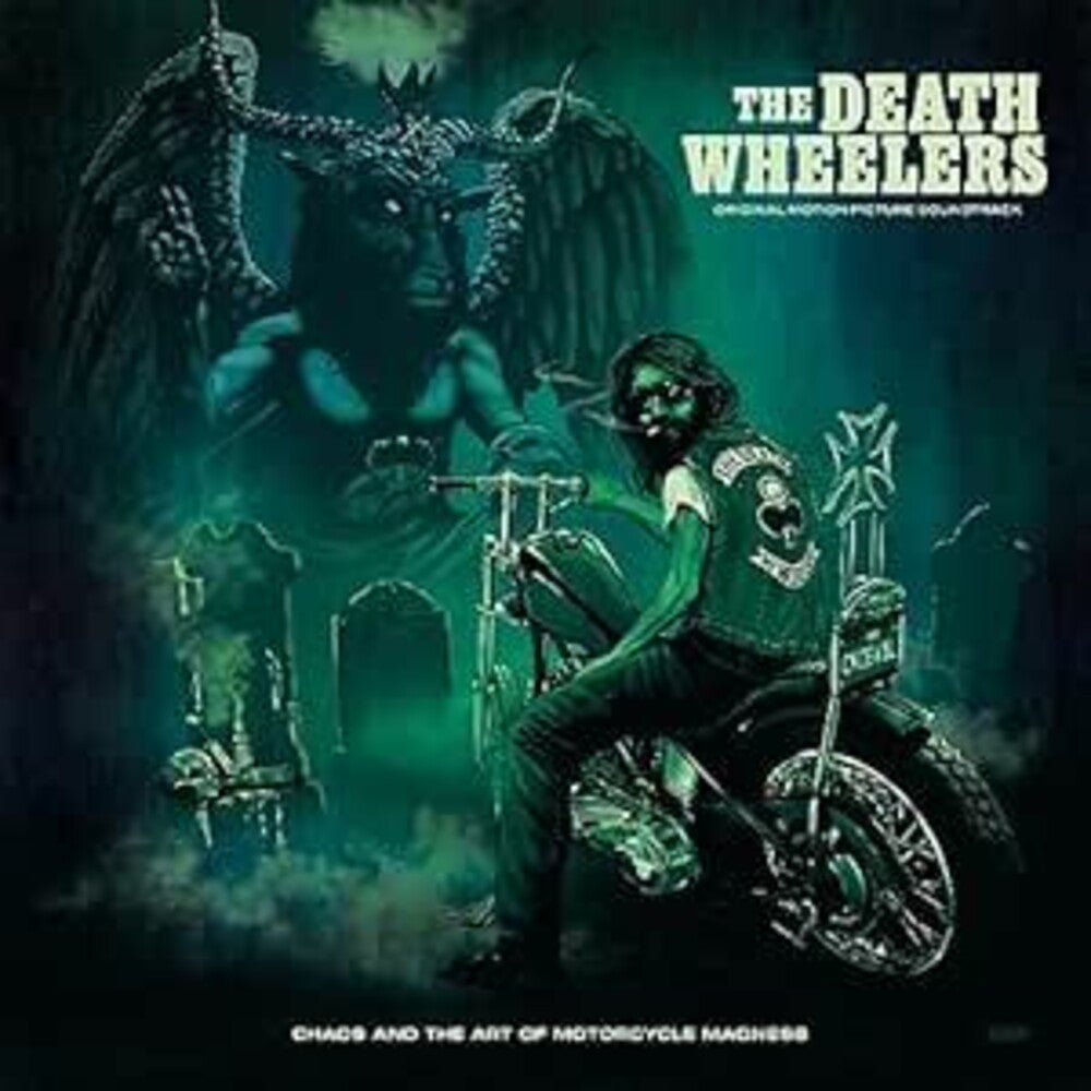 the album cover for Death Wheelers - Chaos & The Art Of Motorcycle Madness