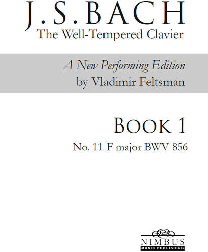 Bach,j.s. / Feltsman,vladimir - Book 1 - No. 11 F Major - Books