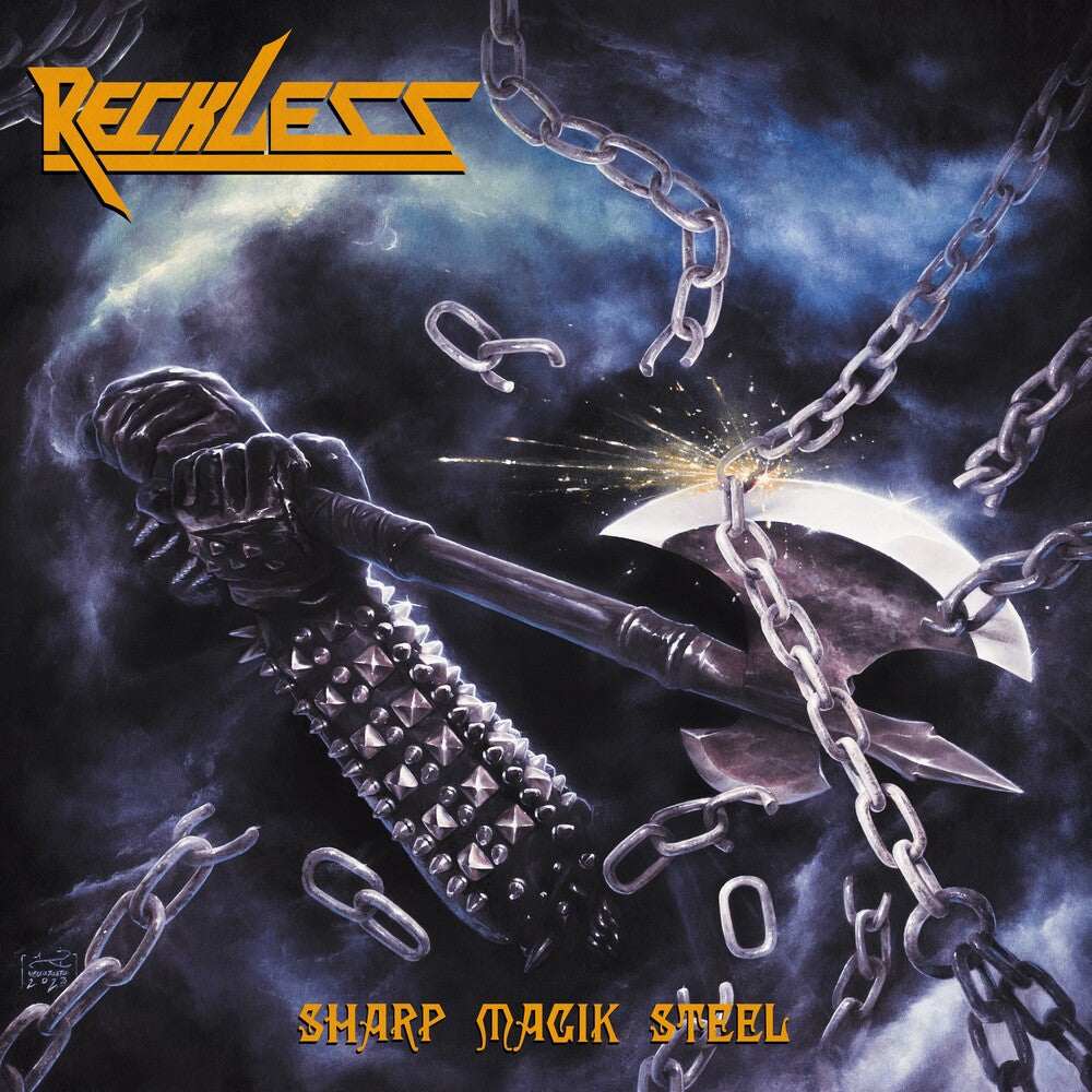 the album cover for Reckless - Sharp Magik Steel