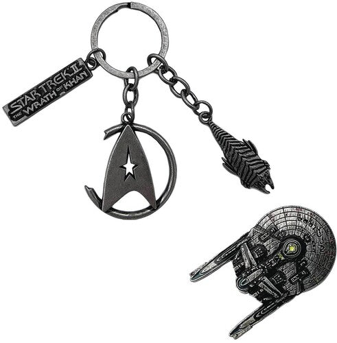Star Trek Ii: Wrath Of Khan - Keychain And Pin Set - Star Trek Ii: Wrath Of Khan - Keychain And Pin Set - Collectibles