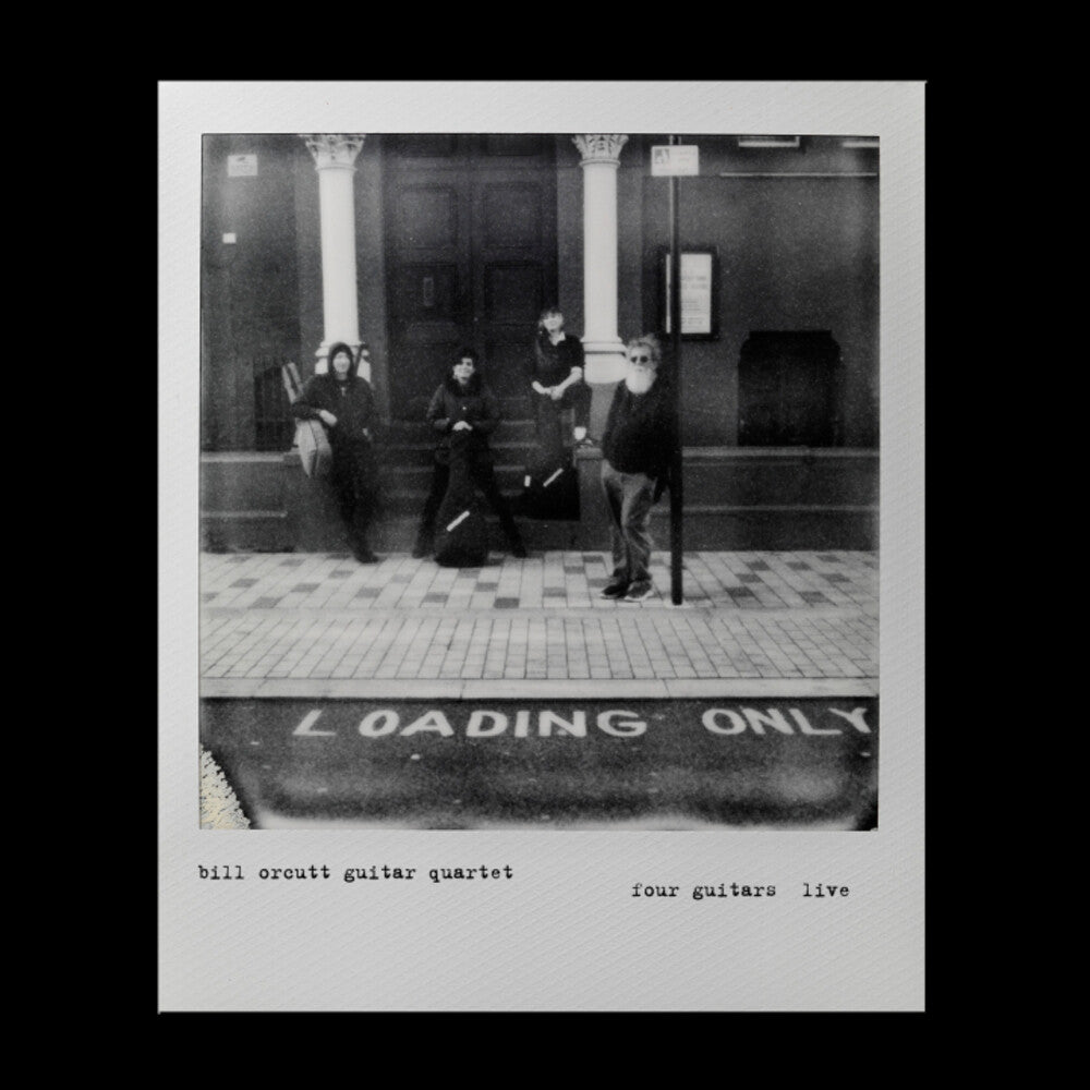 the album cover for Bill Orcutt Guitar Quartet - Four Guitars Live