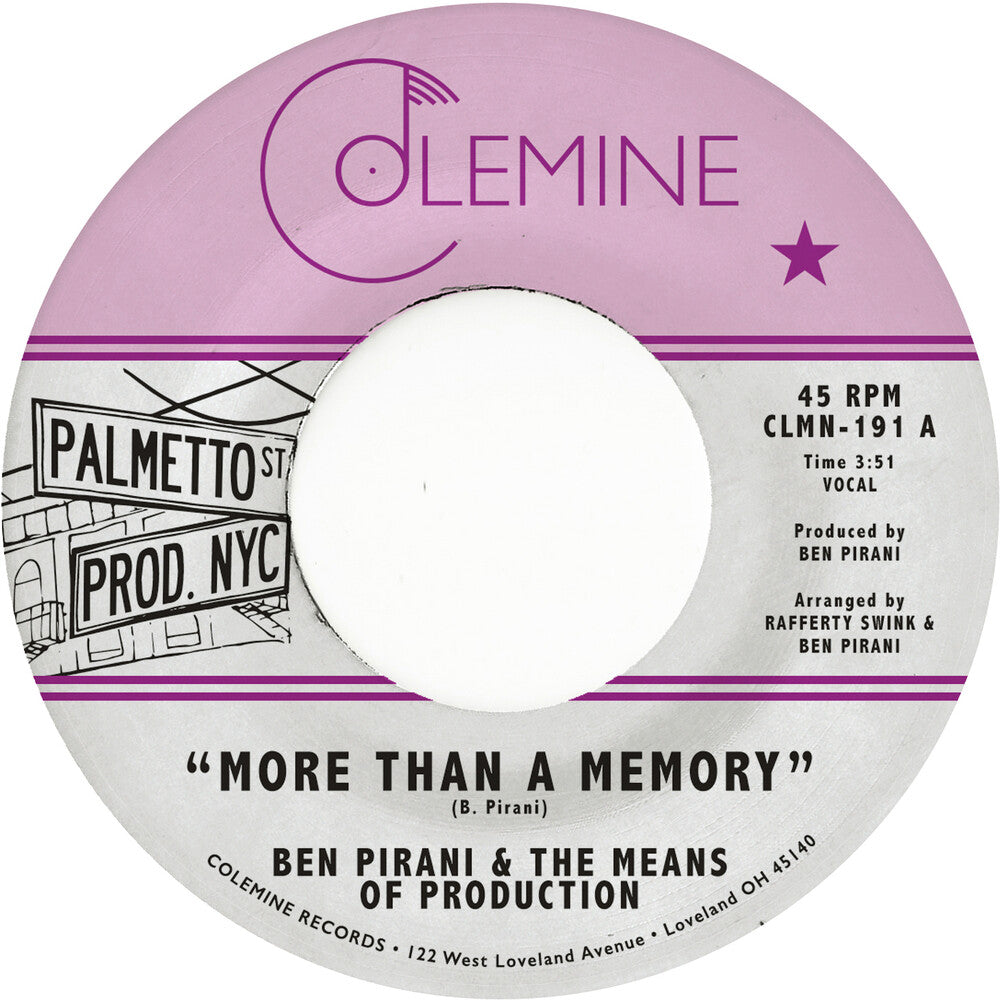 the album cover for Ben Pirani - More Than A Memory (Can)
