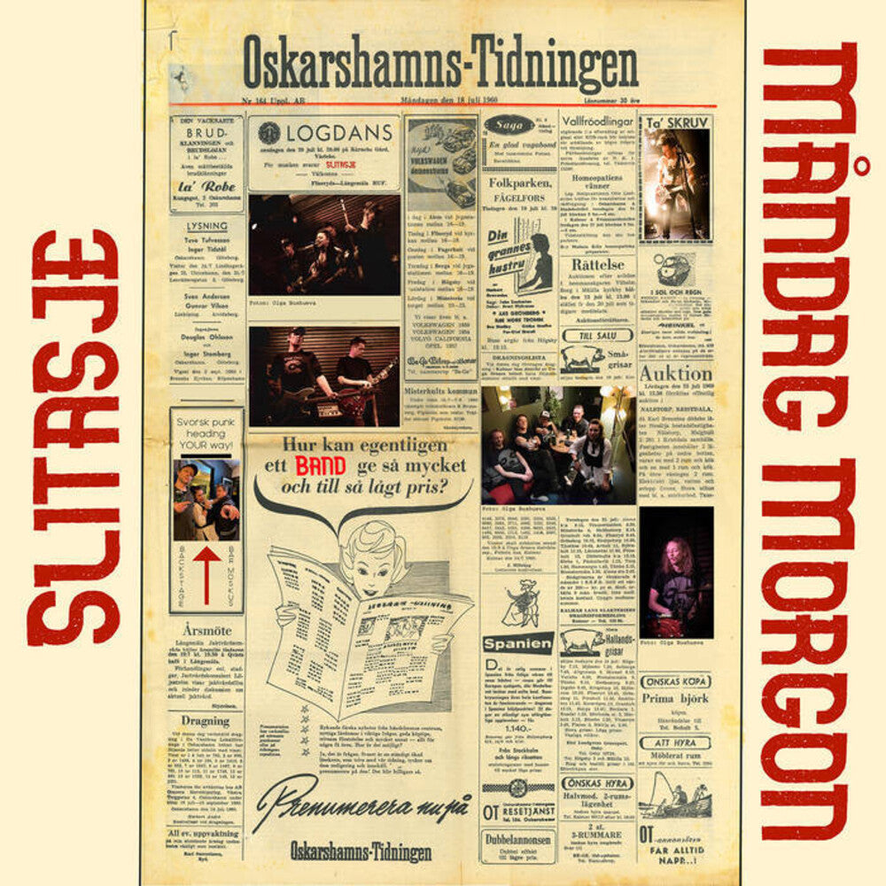 the album cover for Slitjase - Mandag Morgan