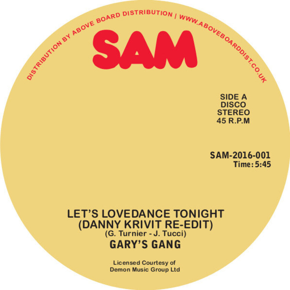 the album cover for Gary's Gang - Let's Lovedance Tonight (Danny Krivit Re-Edit)