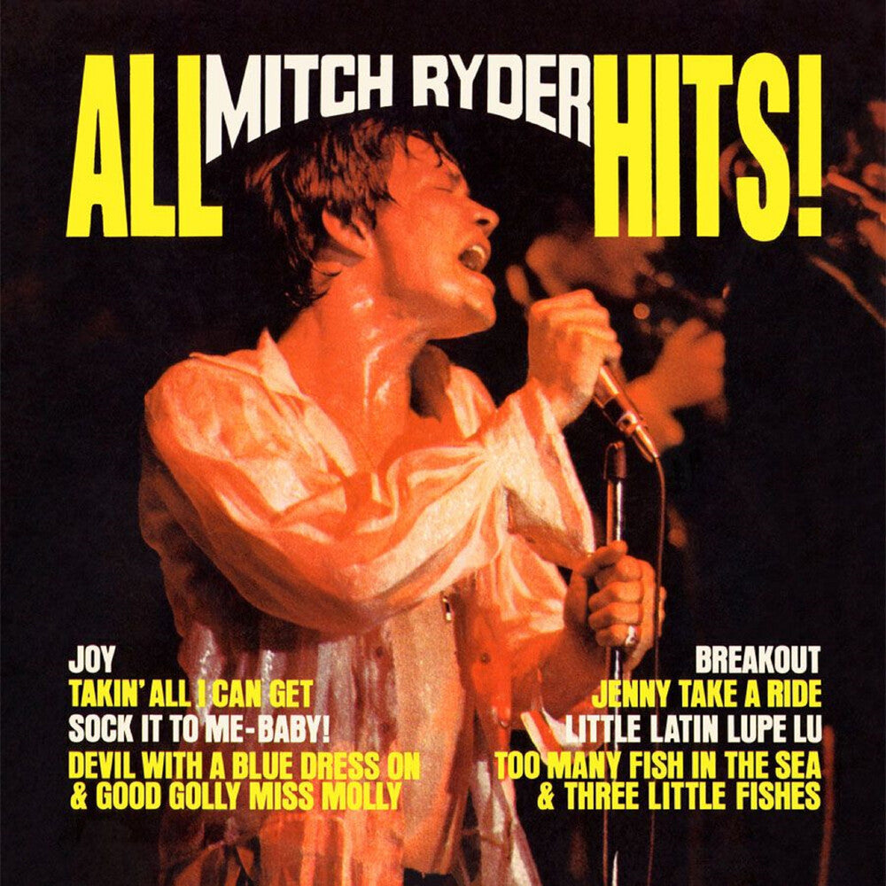 the album cover for Mitch Ryder & The Detroit Wheels - All Mitch Ryder Hits - Original New Voice Recordin