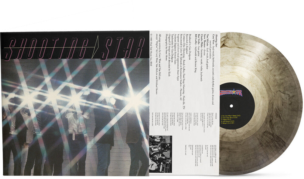 the album cover for Shooting Star - Shooting Star - Natural Clear & Black Marble (Blk)