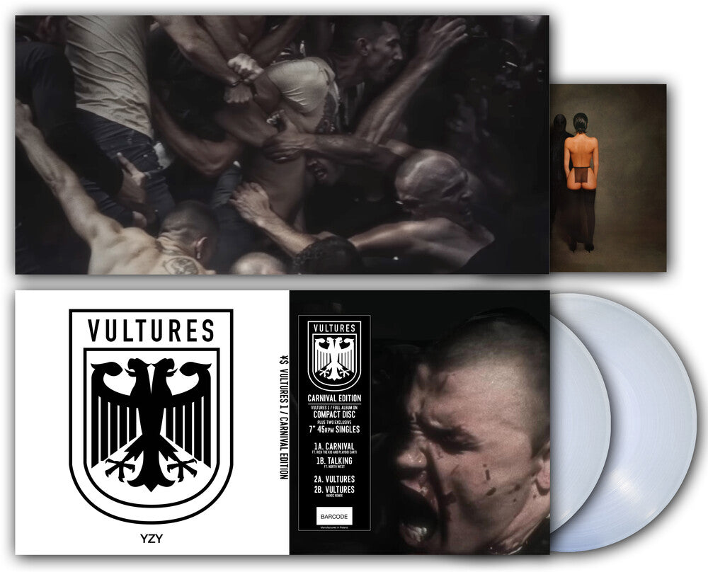 the album cover for Kanye West / Ty Dolla Sign - Vultures 1 - Carnival Clear Vinyl Edition (W/Cd)