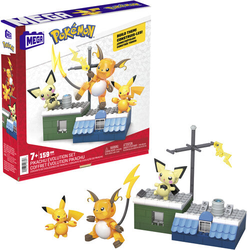 Mega Bloks Pokemon - Pokemon Pikachu Evolution Set Building Toy Set - Collectibles