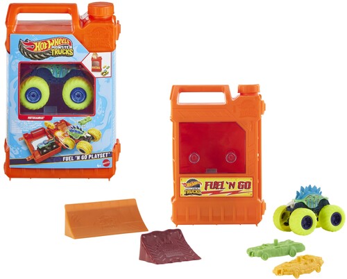 Hot Wheels Monster Trucks - Hw Monster Trucks Stunt N Go Fossil Fuel Playset - Collectibles