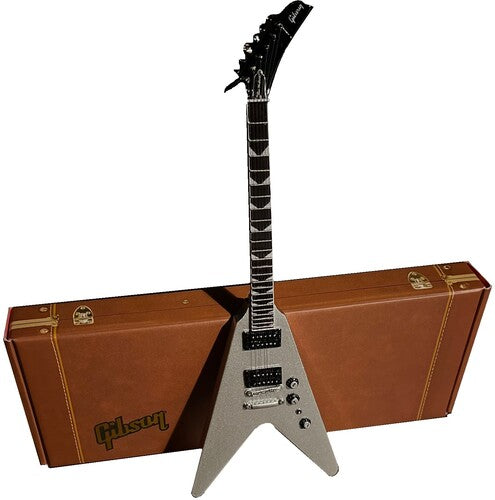 Ah Gg524 Dave Mustaine Silver Metallic Mini Guitar - Ah Gg524 Dave Mustaine Silver Metallic Mini Guitar - Collectibles