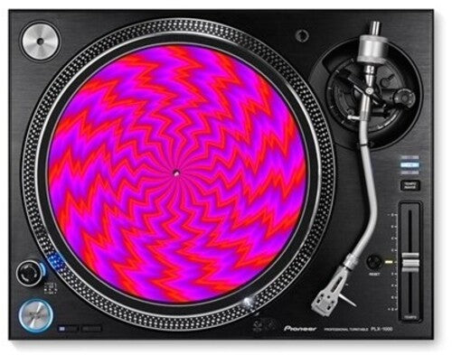 Optical Illusion Hot Pink Electric Trntbl Slip Mat - Optical Illusion Hot Pink Electric Trntbl Slip Mat - Vinyl Accessories
