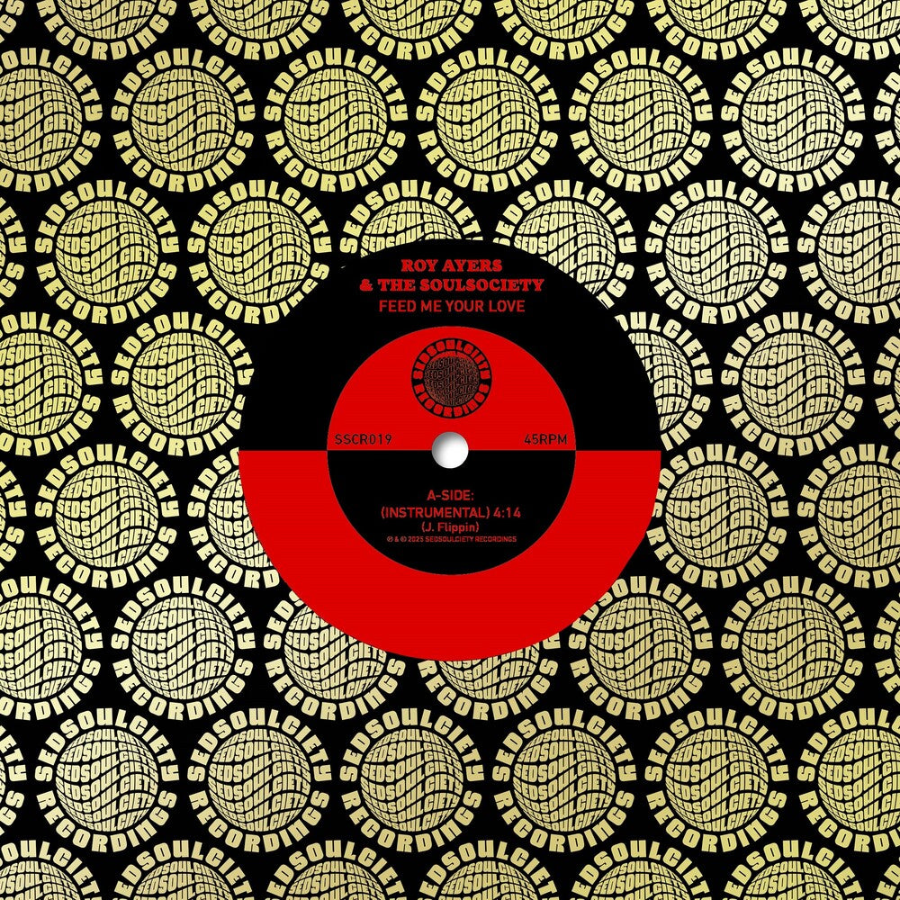 the album cover for Roy Ayers / Soulsociety - Feed Me Your Love / Funky Nassau